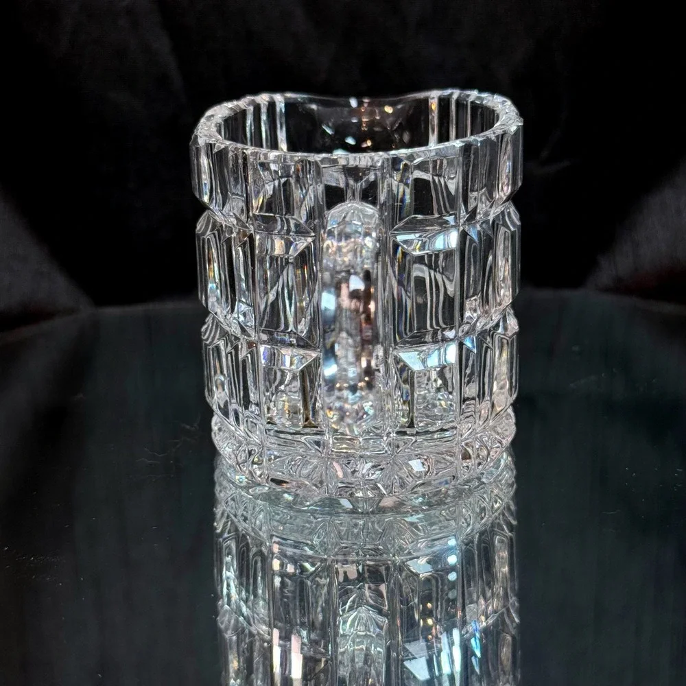 Huta Julia Puchała Crystal Milk Jug Creamer 6503 Polish Geometric Crystal
